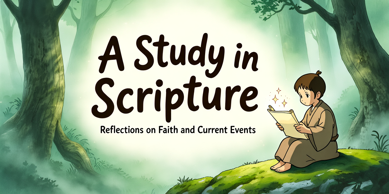 The image says “a study in scripture”
