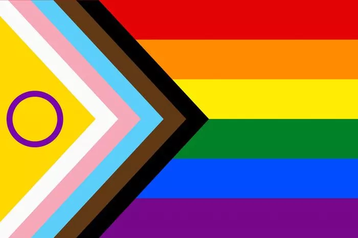 Progress pride flag with intersex inclusion